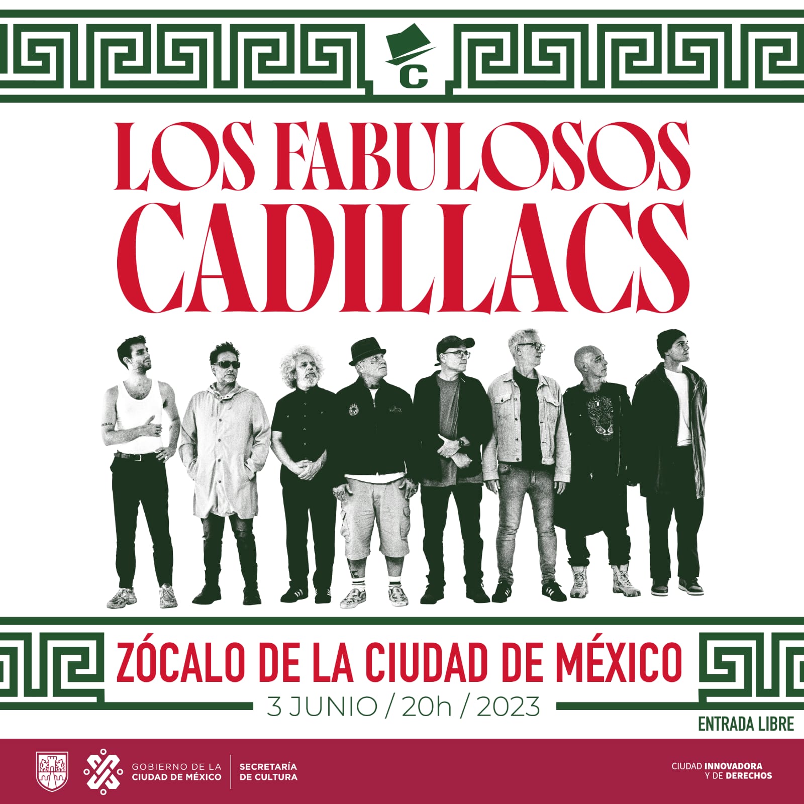 Gobierno de la Ciudad de México presenta Los Fabulosos Cadillacs gratis en el  Zócalo