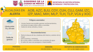 Se actualiza Alerta Amarilla por persistencia de lluvias fuertes y posible caída de granizo 060926